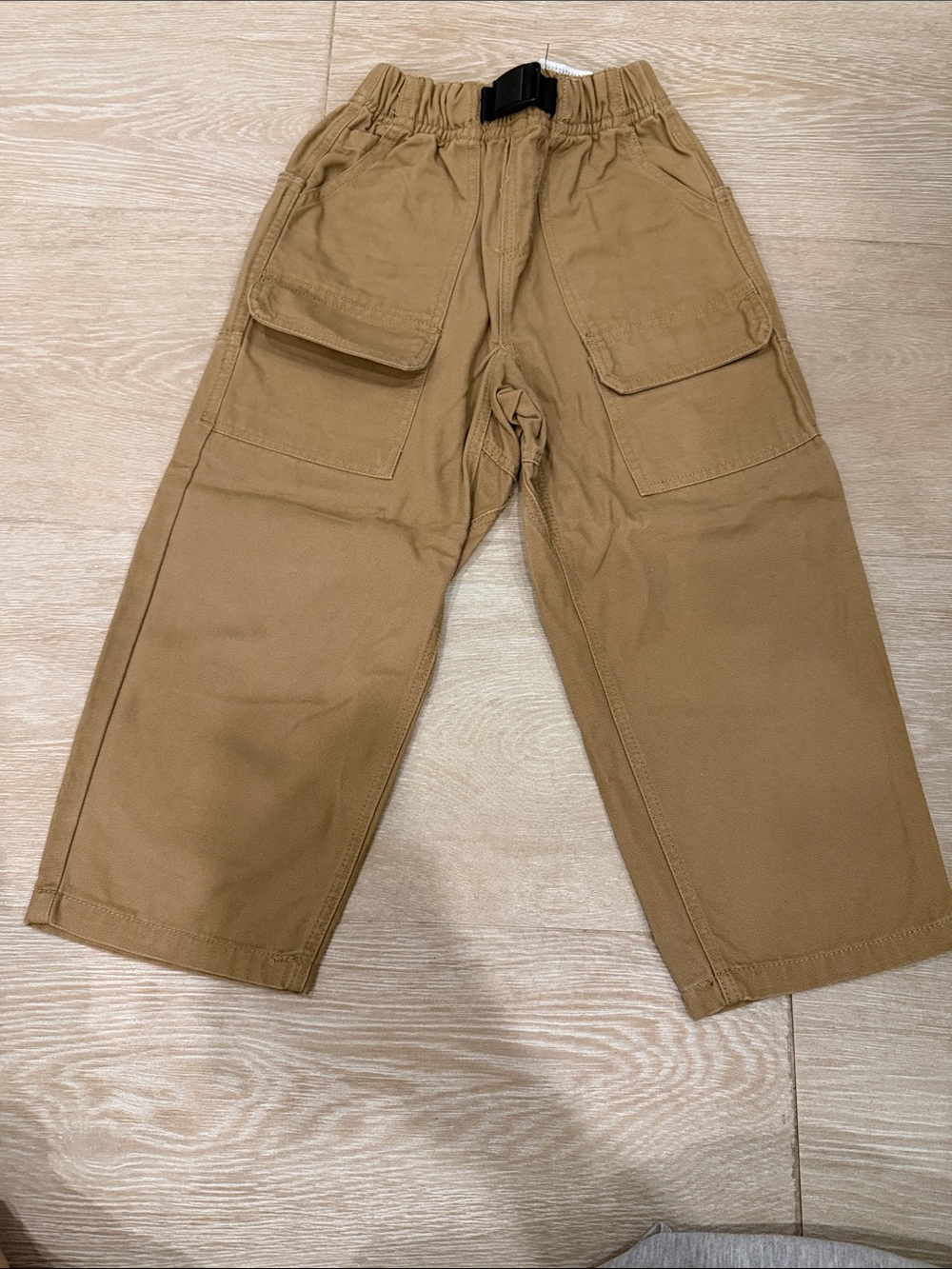 Zara Boys Cargo Pants in Khaki with Web Belt